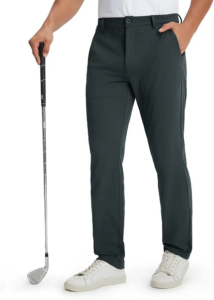 M MAELREG Golf Mens Stretch Pants with Pockets - 30"/32"/34" Quick Dry Lightweight Casual Comfy Work Mens Dress Pants