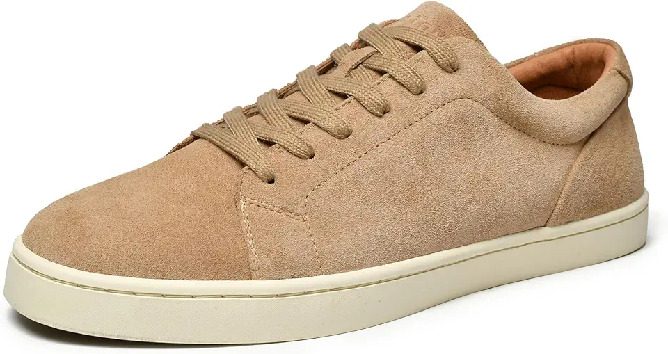 Go Tour Men's Casual Suede Leather Handmade Sneakers