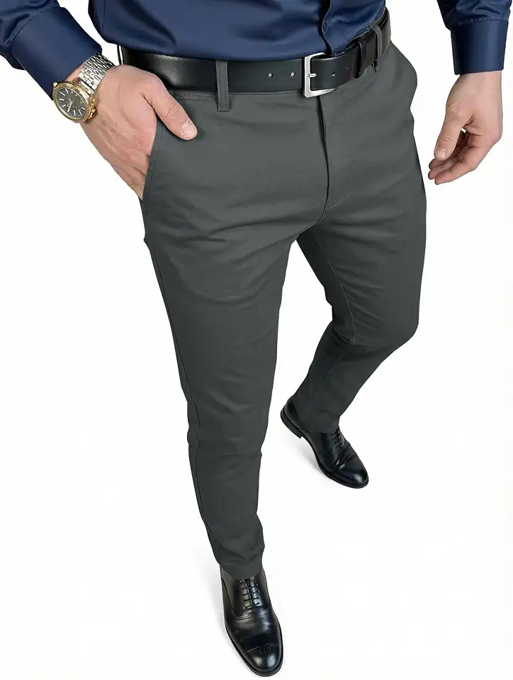 JMIERR Men's Skinny Stretchy Suit Pants
