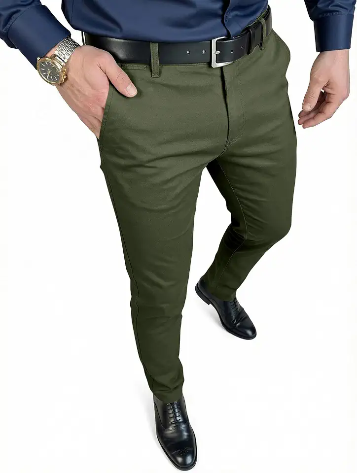 JMIERR Men's Skinny Stretchy Suit Pants