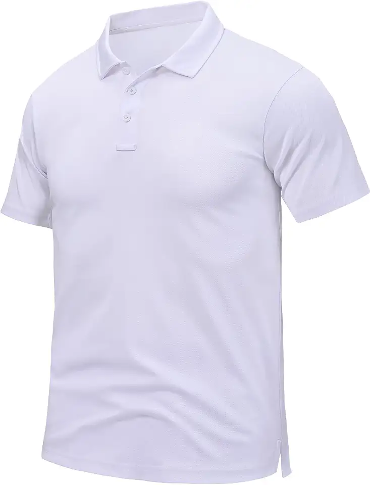 Men's White Short Sleeve Polo Shirt