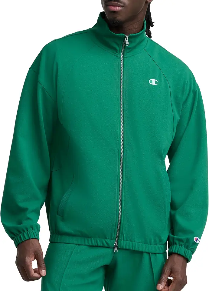 Champion Men's Gameday Full-zip Mock Neck Track Jacket, Standard Fit, Polyester Blend