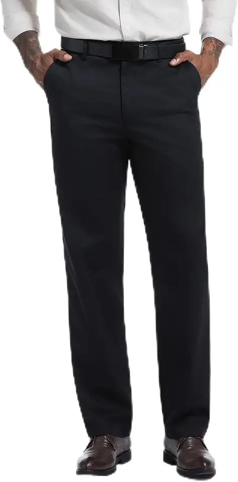 Men's Charcoal Pleated Dress Pants