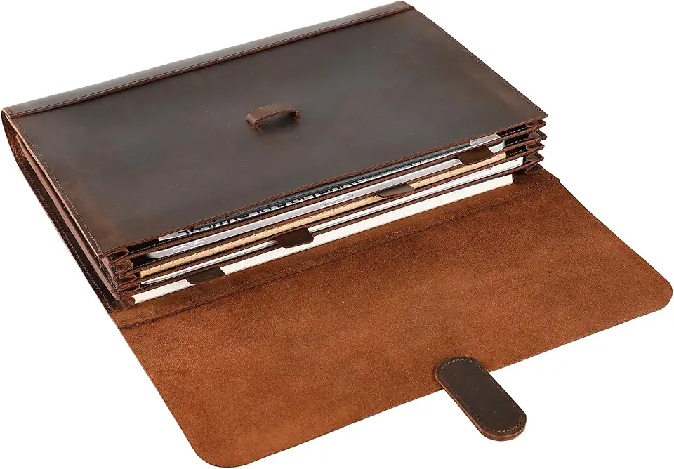 Men's Brown Genuine Leather Document Holder