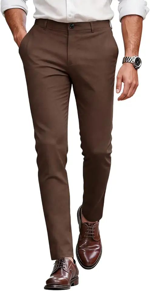 GINGTTO Mens Dress Pants Slim Fit Chinos Stretch Slacks