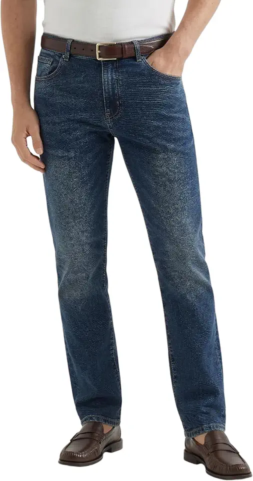 MZNBURAM Men's Stretch Regular Fit Straight-Leg Jeans - Cotton Fashion Comfort Flex Waist Denim Pants