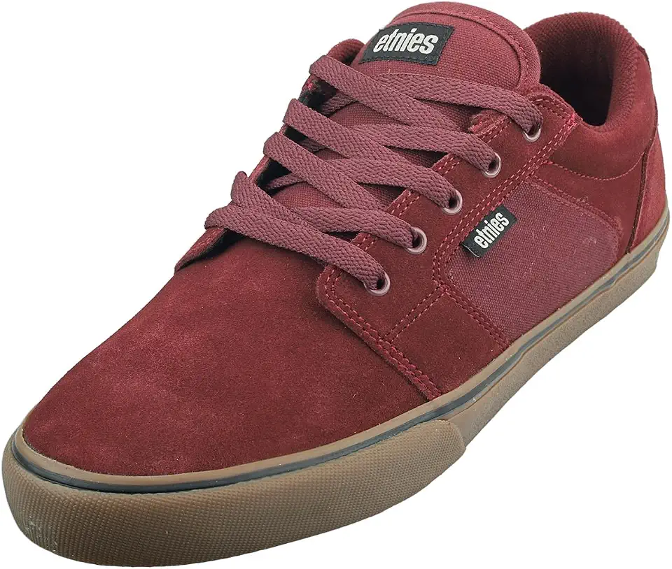 Etnies Barge LS – Classic Skate Look, Slim Vulcanized Silhoutte, Hefty Armored Collar, Reinforced Vulc