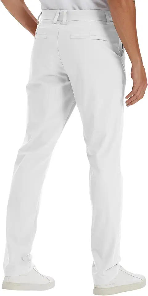 Men's-Golf-Pants-30/32/34"/36"-Stretch-Dress-Pants-Lightweight Quick Dry Business Work Travel Casual Trouser 4 Pockets