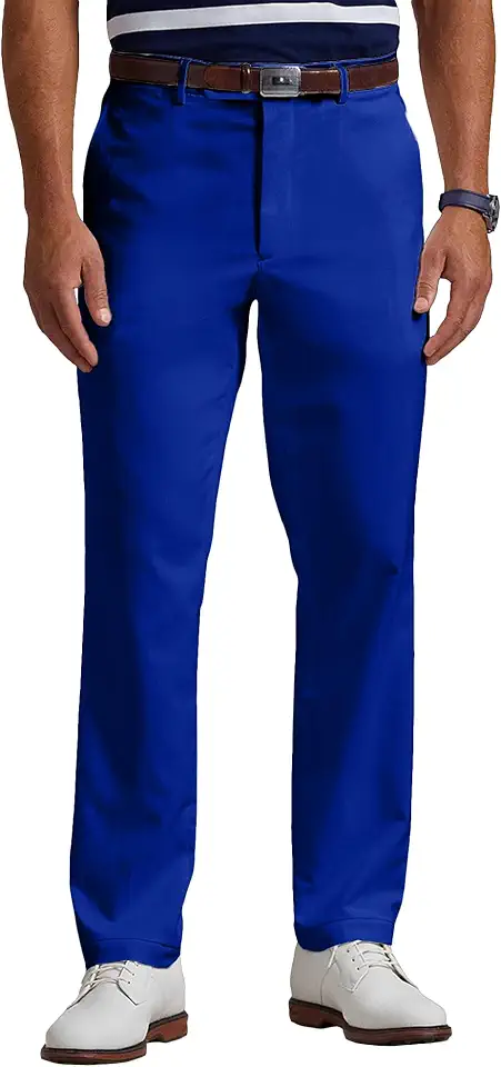 Men's Dress Pants Slim Fit Flat Front Suit Pant for Men Hidden Expandable Waist Suit Trousers Casual Suit Slacks