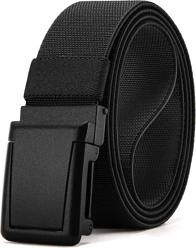 Global Recycled Standard CHAOREN Tactical Belt Men - 1.5" Stretch Work Belt with Zin Alloy Buckle | Quick Release Flip Buckle, Heavy Duty for Military EMT EMS Hiking, Stretchy Nylon