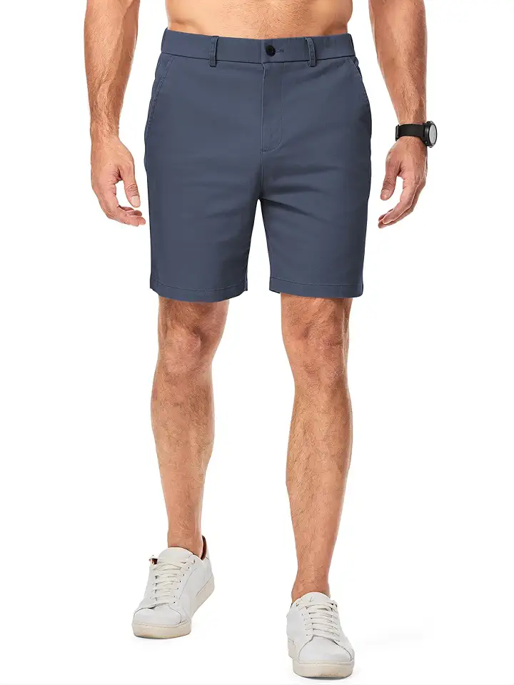 Dokotoo Men Men's Classic-Fit 7" Chino Short Summer Stretch Waist Cotton Twill Casual Dress Shorts with Pockets