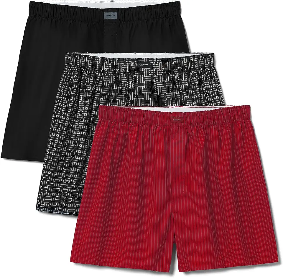 Tommy John Men's Classic Woven Boxer Short Underwear