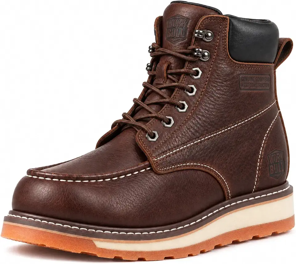 Men's 6 Inch Moc Toe Work Boots