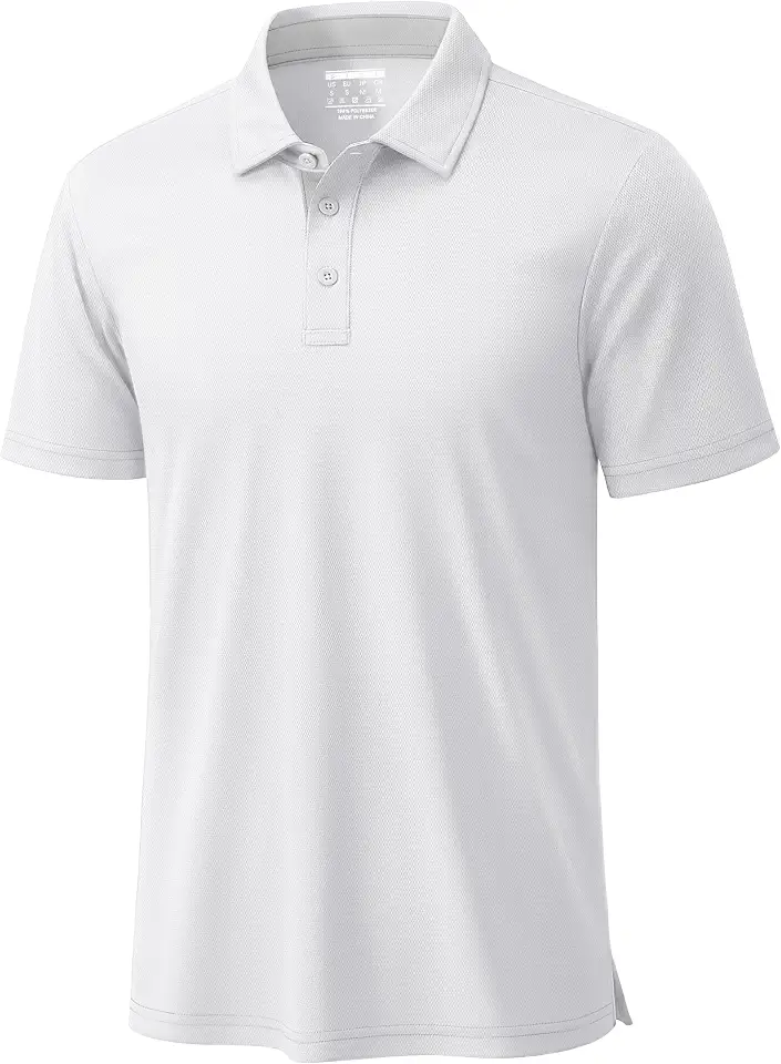 Men's White Tipped Collar Tennis Polo