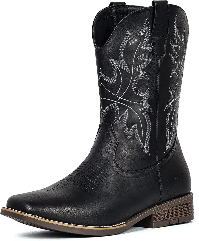 IUV Cowboy Boots for Men Western Boots Square Toe