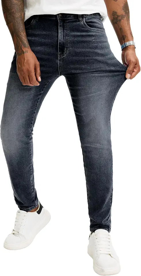 JEMLDL Men's Slim Fit Skinny Stretch Jeans Fashion Tapered Denim Pants