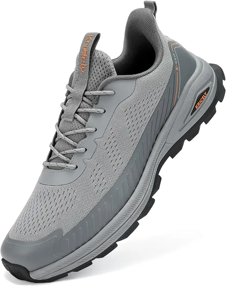 Kricely Men's Trail Running Shoes 2.0 -Hiking Shock-Absorbing Comfort