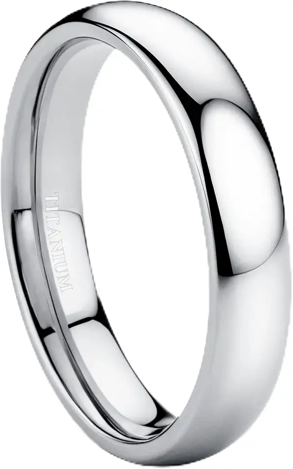 Jstyle Titanium Wedding Bands for Men Women 2mm 4mm 6mm Domed Comfort Fit