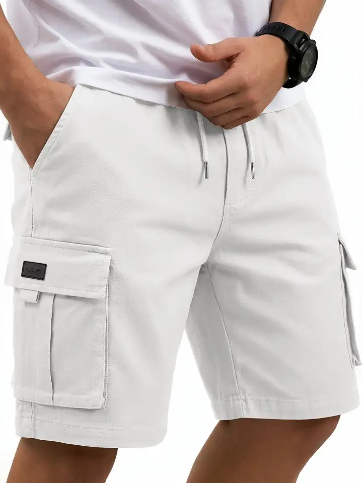 COOFANDY Mens Cargo Shorts Cotton Twill Casual Work Hiking Cargo Shorts