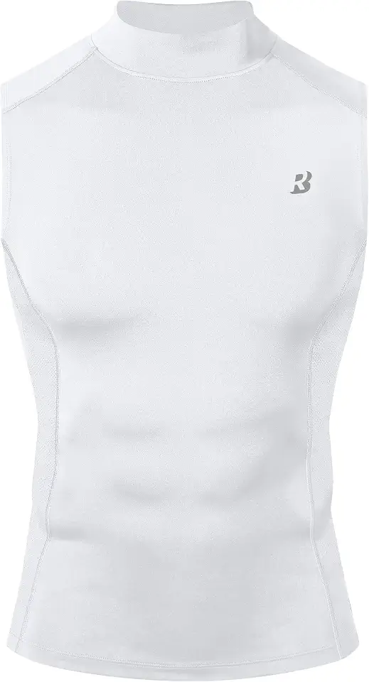 Global Recycled Standard Roadbox Men's Sleeveless Turtleneck Compression Shirt, Athletic Tank Top