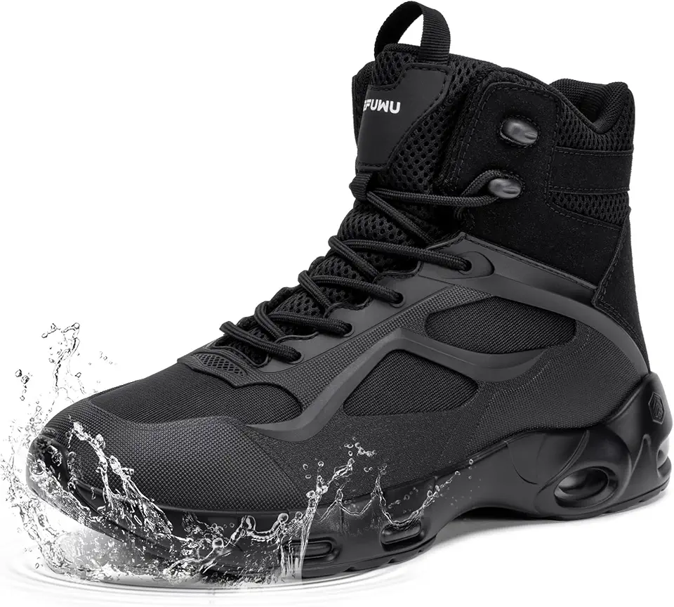 Men's Black High Top Tactical Hiking Boots