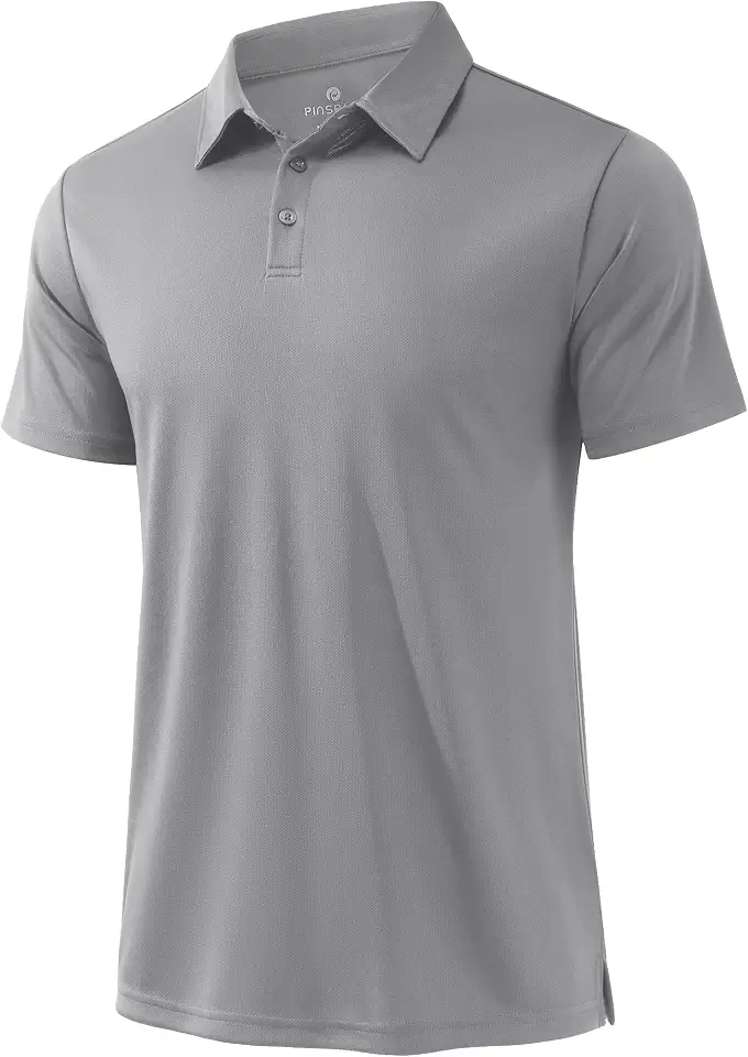 Men's Grey Short Sleeve Polo Shirt