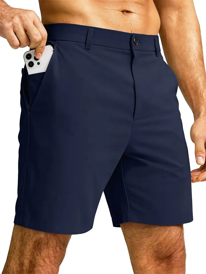 Men's Navy Blue Stretch Chino Shorts