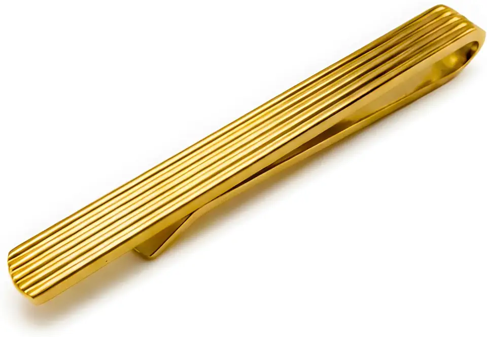 Men's Minimalist Gold Metallic Tie Clip