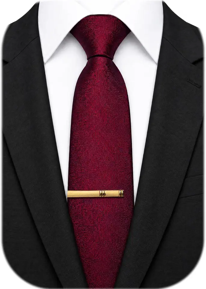 Men's Burgundy Striped Silk Tie