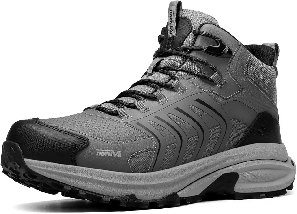 NORTIV 8 Men's Waterproof PRO Hiking Boots Lightweight Outdoor Trekking Camping Climbing Shoes for Everyday Wear Armadillo FieldLite