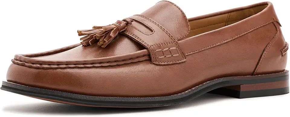 Men's Brown Leather Tassel Loafers