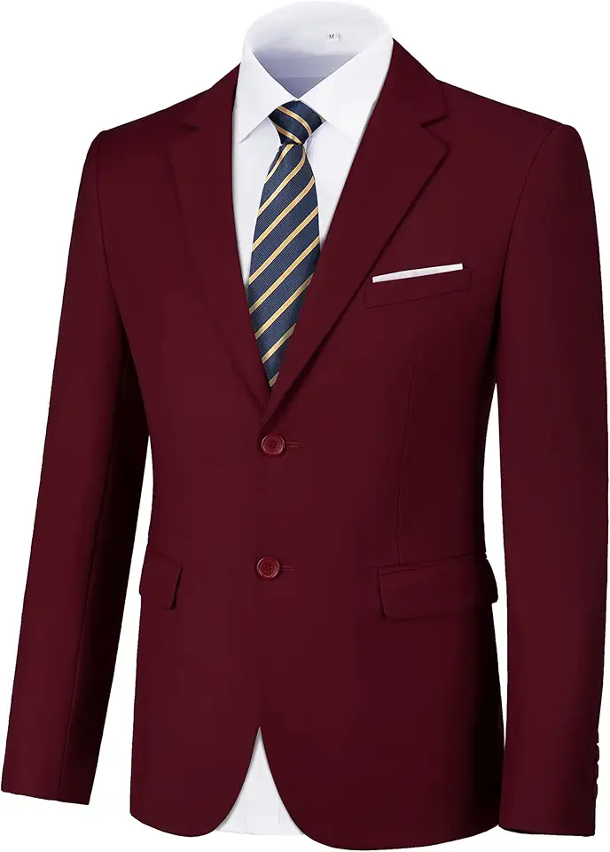 Men Blazer Sports Coat 2 Button Slim Fit Formal Suit Jacket Blazer for Men Business Wedding Prom Party