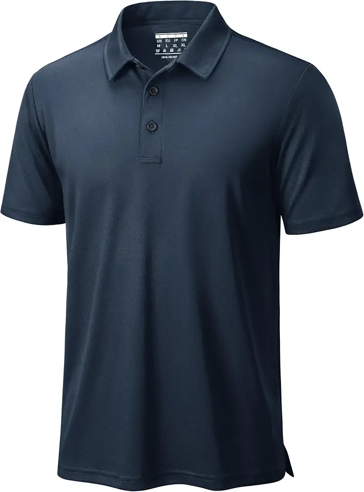 Men's Navy Blue Contrast Collar Polo