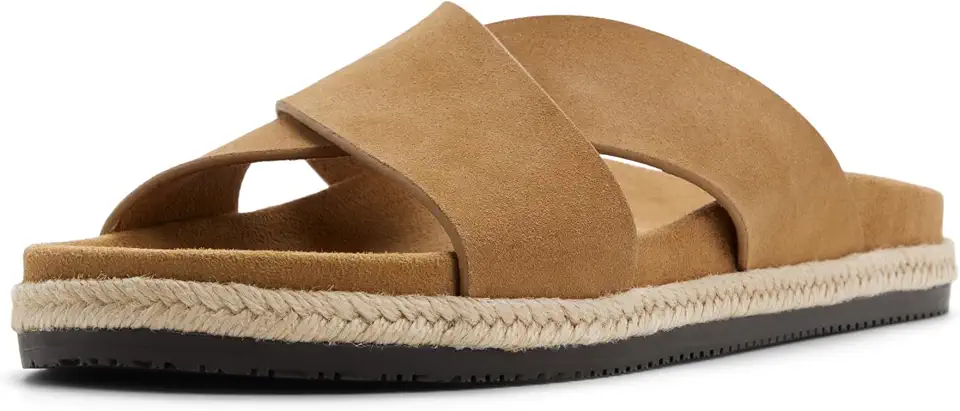 ALDO Men's Hamel Leather Cross-Strap Sandal