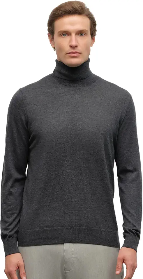 OEKO-TEX STANDARD 100 KVSS Men's Pullover 100% Cashmere Turtleneck
