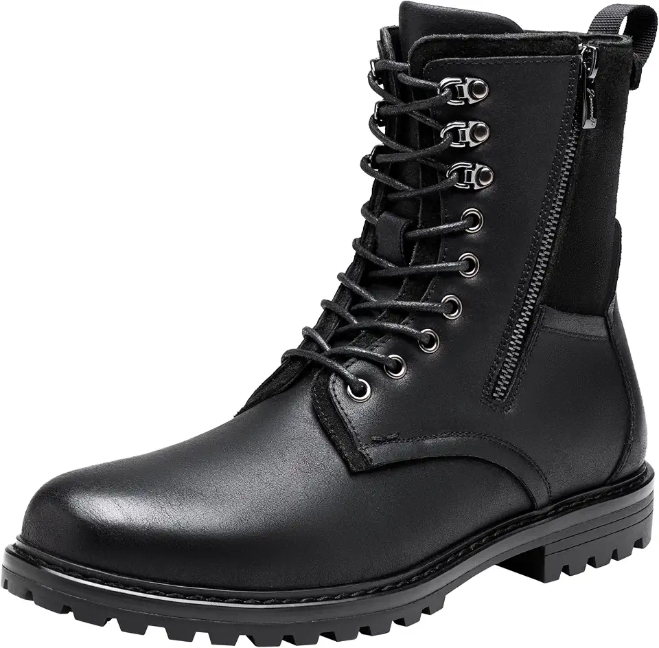Jousen Boots for Men Casual Dress Retro Lace Up Motorcycle Boots