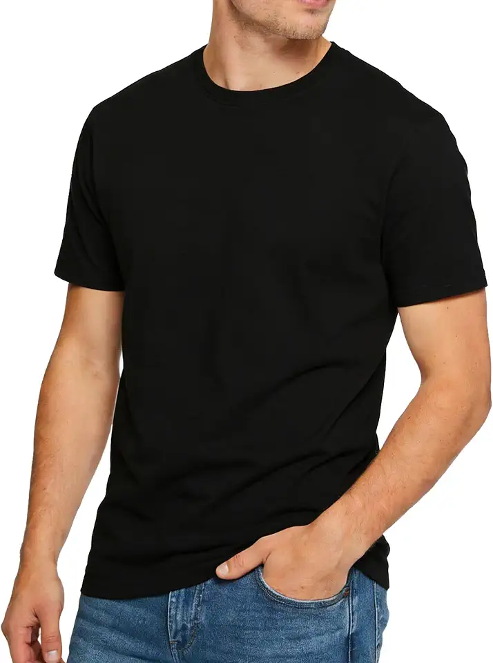 KikizYe Men's Short Sleeve Tee Cotton Crew Neck T-Shirts