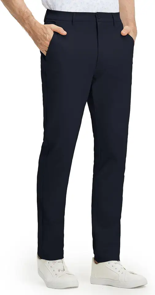 M MAELREG Men’s Stretch Cotton Blend Golf Pants – 5 Pocket Casual Dress Work Lightweight Slim Fit Mens Pant