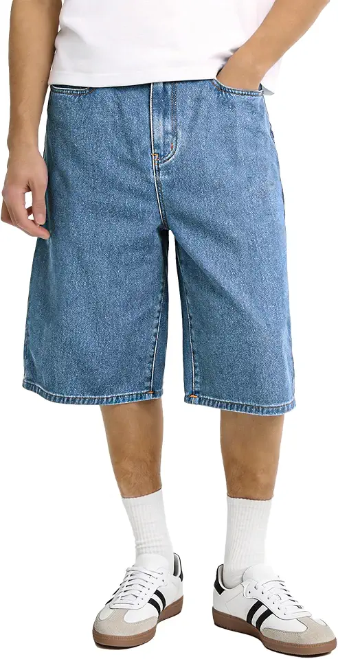 Comdecevis Men's Baggy Jean Shorts Loose Fit Streetwear Jorts