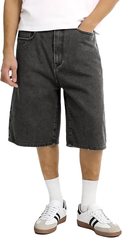 Comdecevis Men's Baggy Jean Shorts Loose Fit Streetwear Jorts