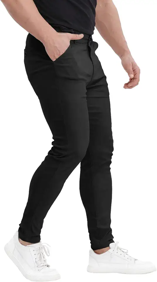 Men's Slim Fit Black Tailored Pants