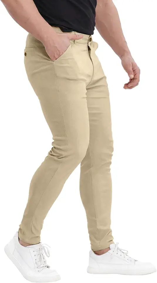 PLEPAN Men's Slim Fit Wrinkle Resistant Stretch Dress Pants 30"/32" Inseam