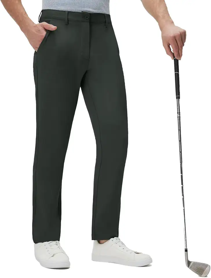 Men's Charcoal Wool Dress Pants