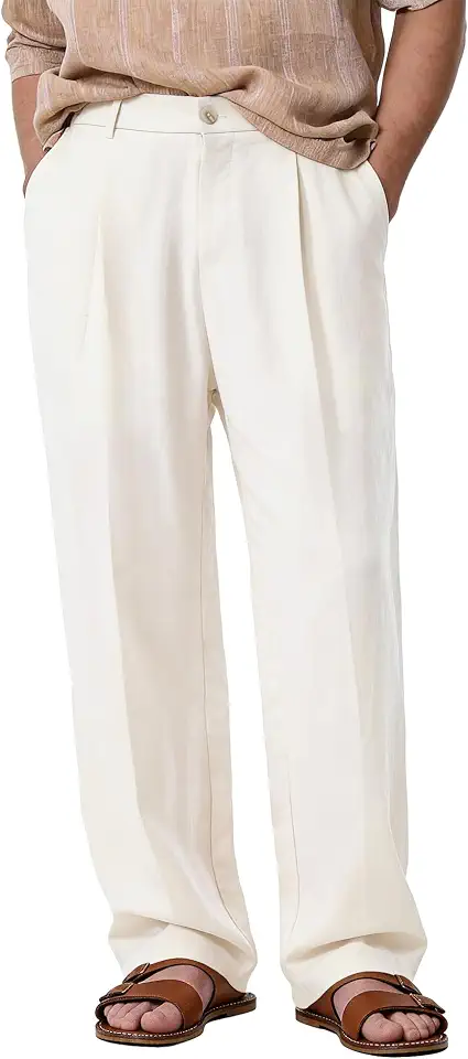 Men's Relaxed Fit White Chino Pants
