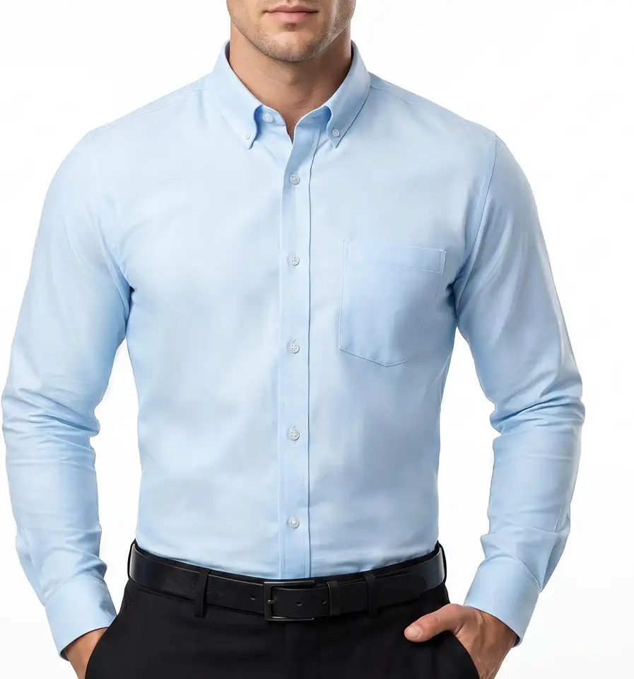 TYZER Oxford Shirts for Men Wrinkle Resistant Button Down Dress Shirt