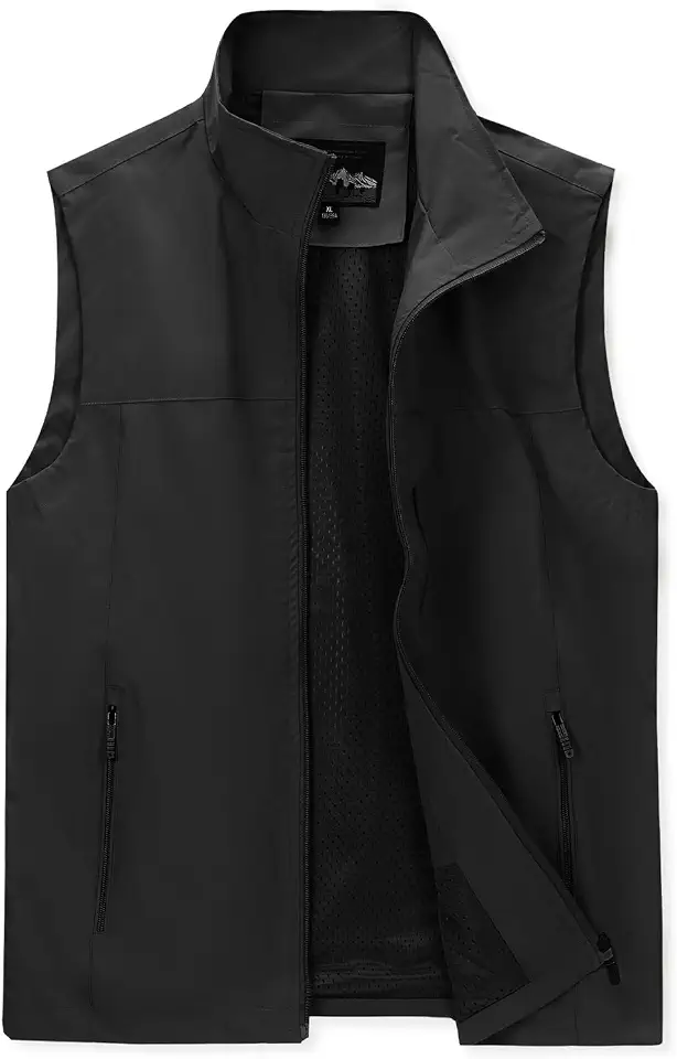 Men's Lightweight Vest Work Photo Cargo Sleeveless Jacket for Hiking Travel