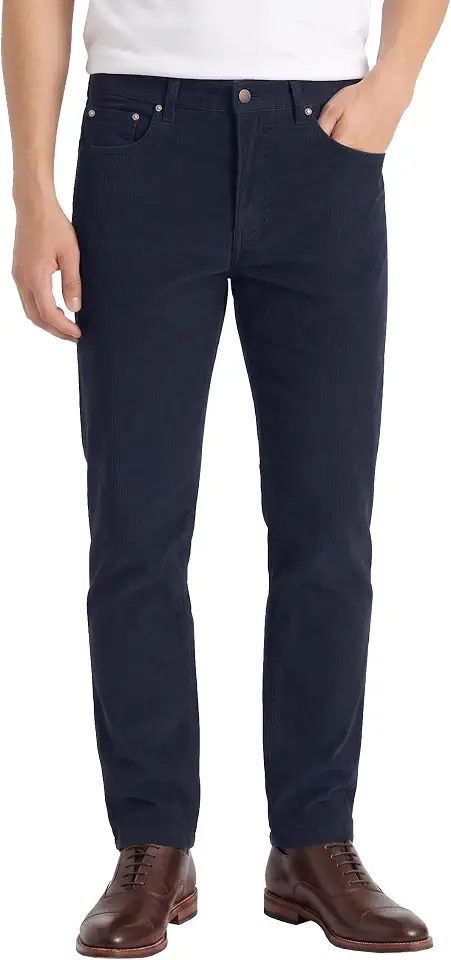 Mens Corduroy Pants Casual Classic Regular Fit Stretch Cotton Business Office Dress Pants Size 32-44