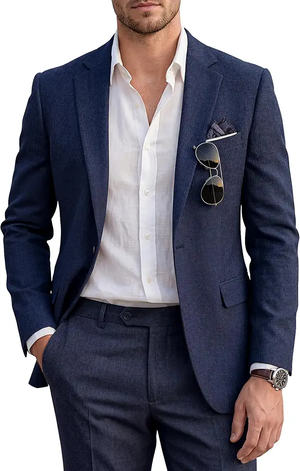 Men's Charcoal Grey Pinstripe Wool Suit