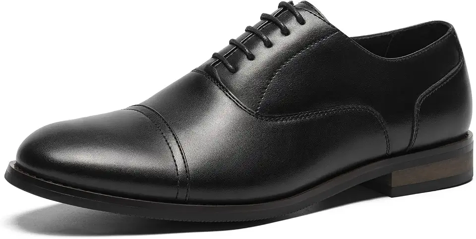 HEEZ Mens Dress Shoes Comfortable Cap Toe Lace Up Oxford Shoes for Men