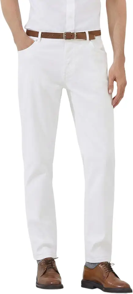 MZNBURAM Men's Regular Fit Straight-Leg Jeans - High-Stretch Cotton Fashion Comfort Flex Waist Denim Pants